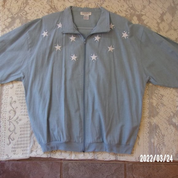 LADIES ZIPPERED ADOLFO SPORT JACKET - Picture 1 of 5